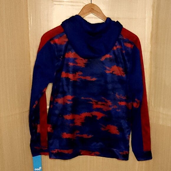 Gen 2 Kids University Of Kansas Red Blue Camouflage Jayhawk Hooded Sweatshirt XL - Picture 2 of 10